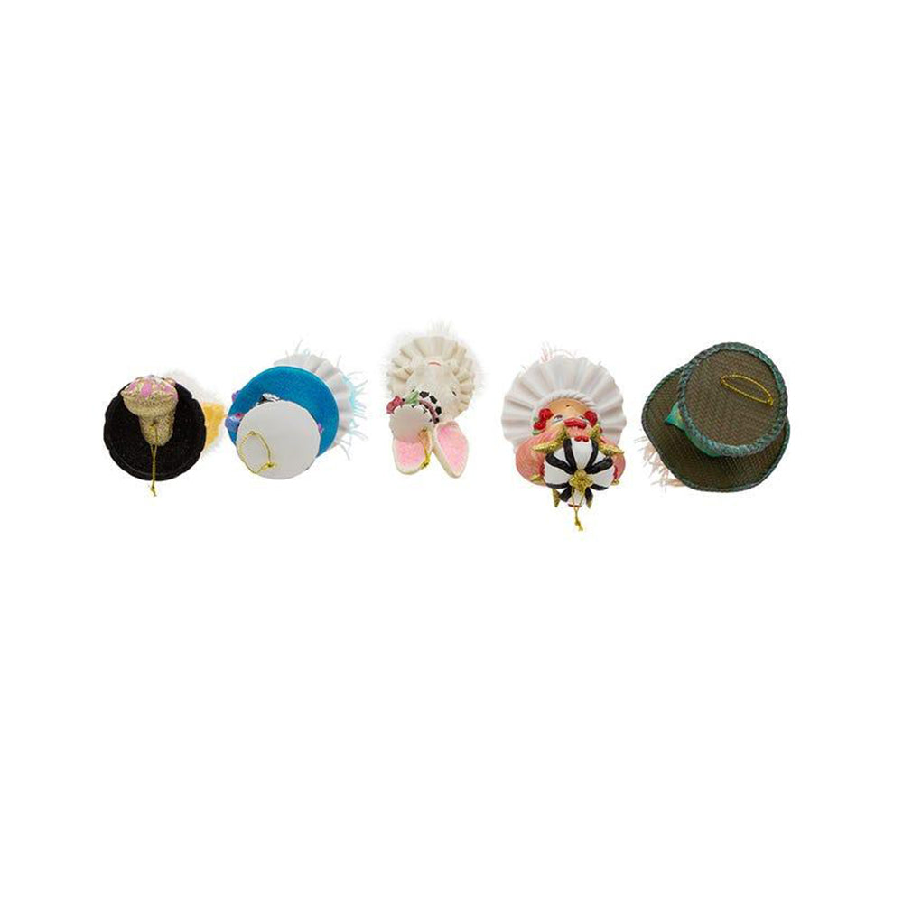 6" Holly Hats&trade; Alice In Wonderland Hat Ornament Set, 5 Piece Set by Kurt Adler image 4