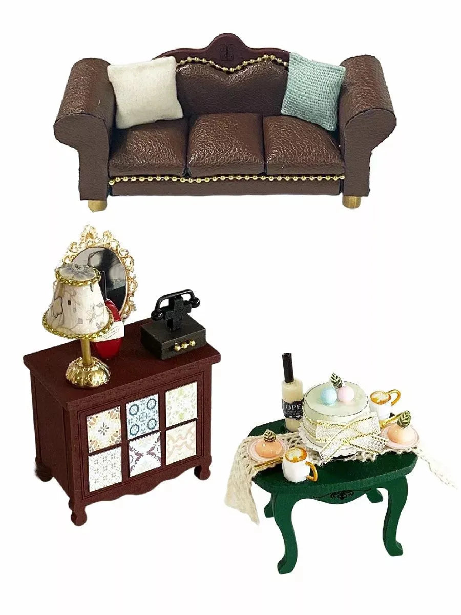 Miniature Wizardi Roombox Kit - House in English style Dollhouse Kit