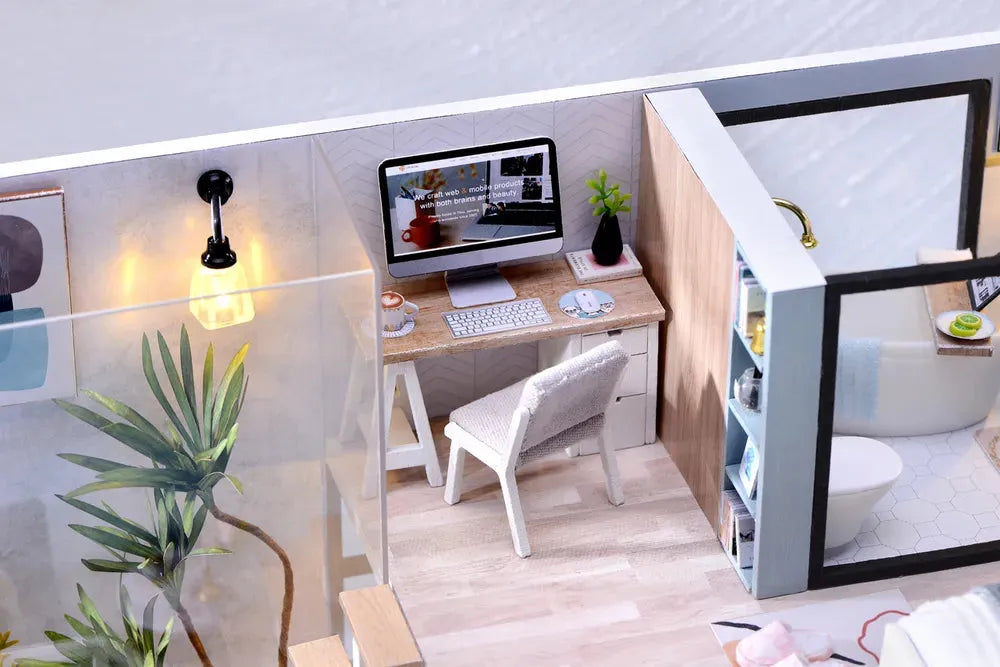 Miniature Wizardi Roombox Kit - House on the Riviera. Dollhouse Kit