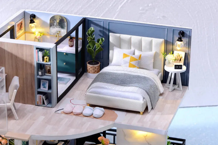 Miniature Wizardi Roombox Kit - House on the Riviera. Dollhouse Kit