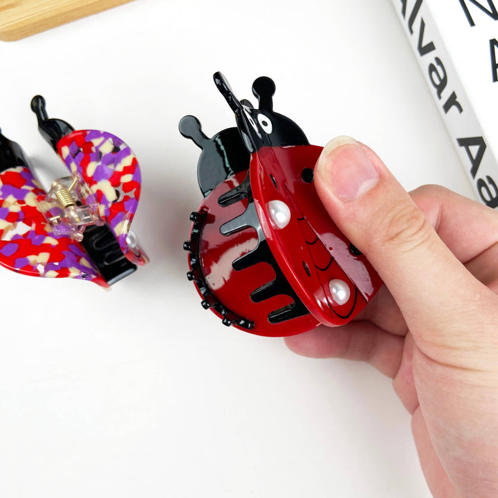 Acetate Ladybug Hair Clip