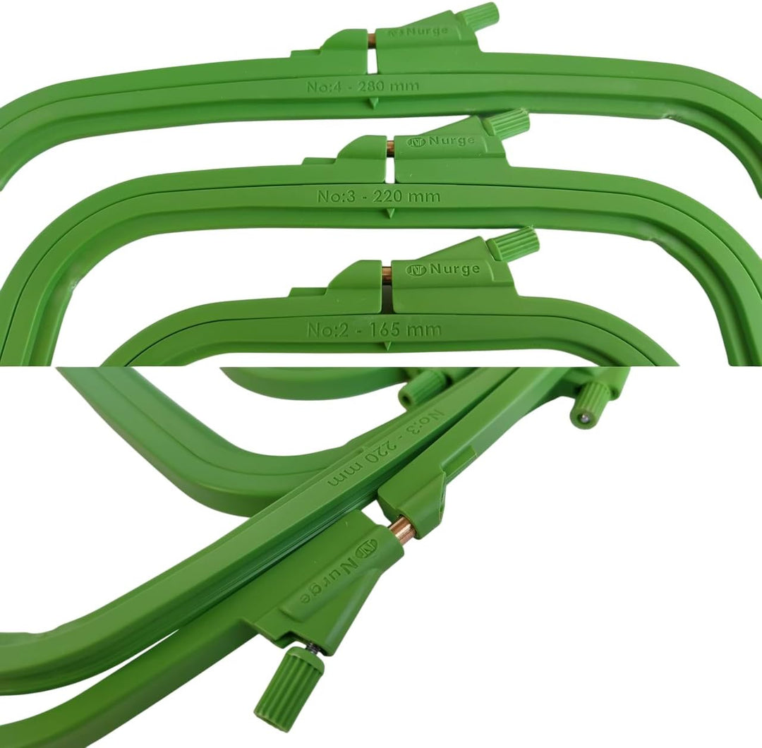 Plastic Square Hoop by Nurge 170-14 Green