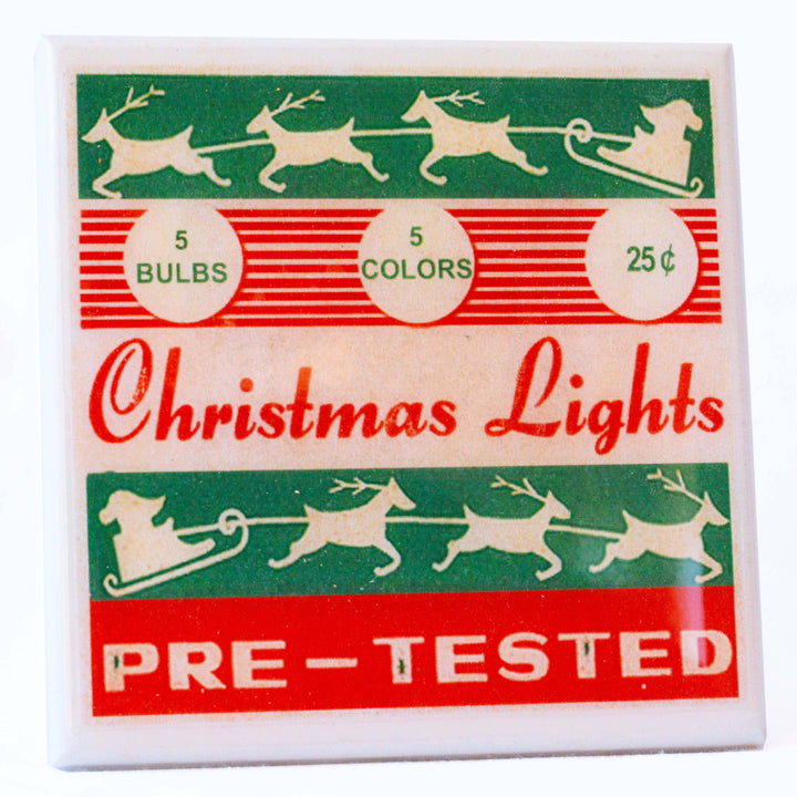 Vintage Christmas Drink Coaster Set