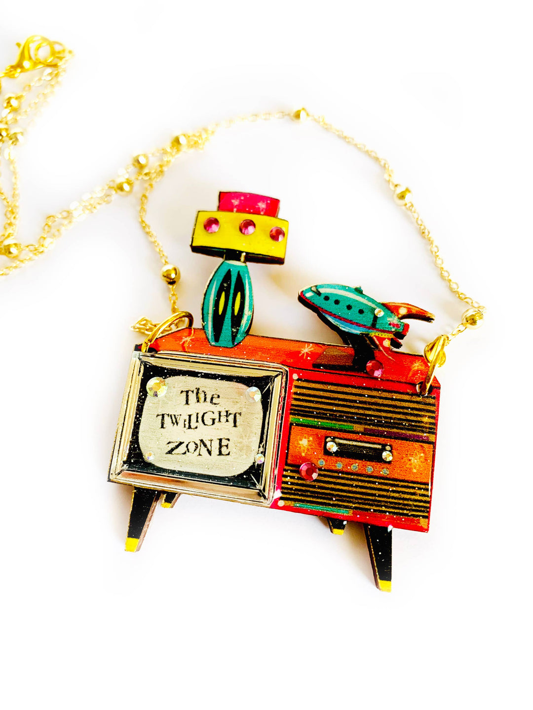 Retro TV Necklace by Rosie Rose Parker