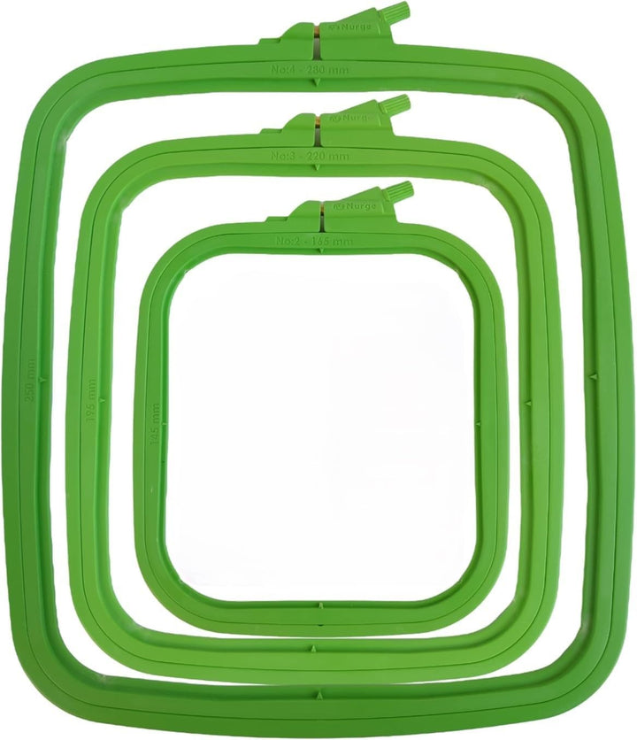 Plastic Square Hoop by Nurge 170-12 Green