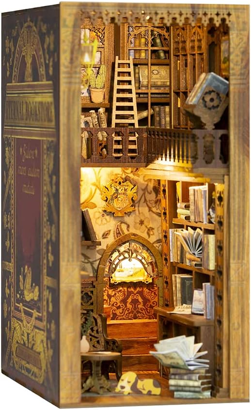 Book Nook Wizardi Miniature - Eternal Bookstore Roombox Kit