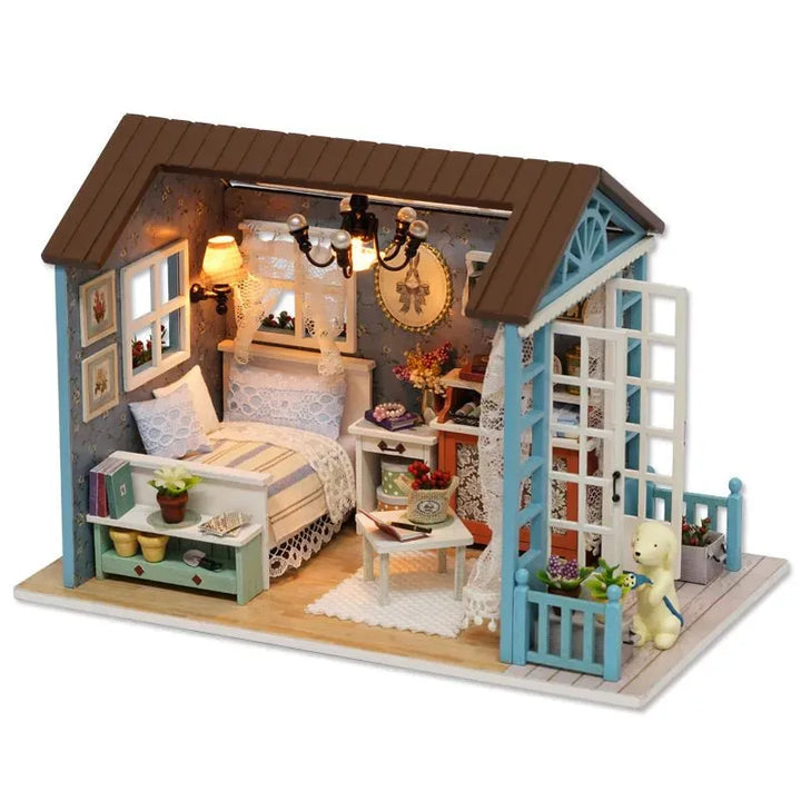 Miniature Wizardi Roombox Kit - Summer Terrace Dollhouse Kit