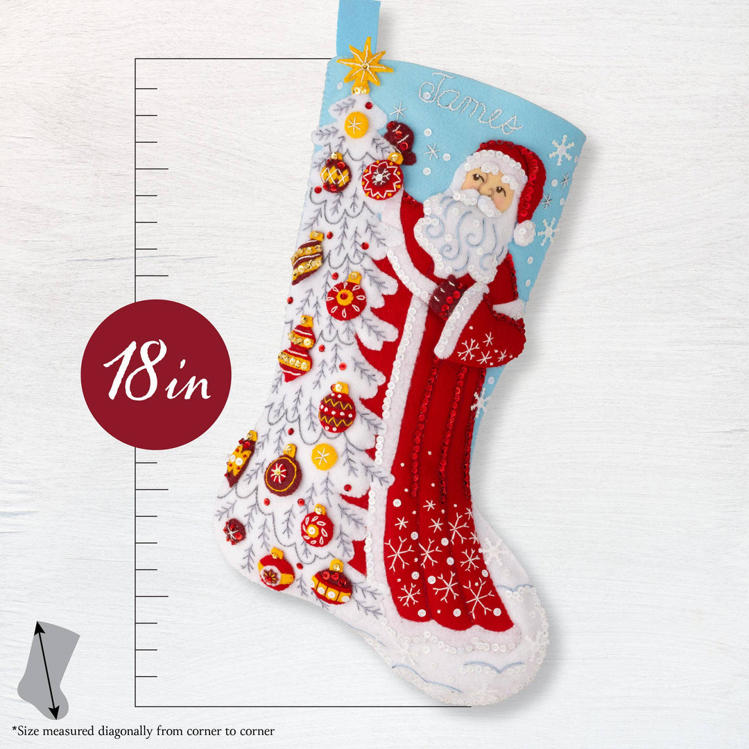 Bucilla Snowy St Nick Felt Stocking