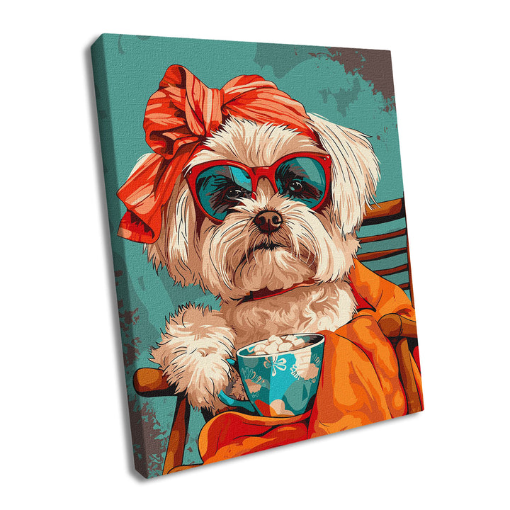 Painting by Numbers kit Stylish shih tzu KHO6610
