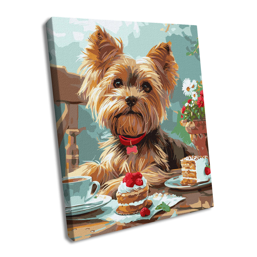 Painting by Numbers kit A yorkie's tea party KHO6629
