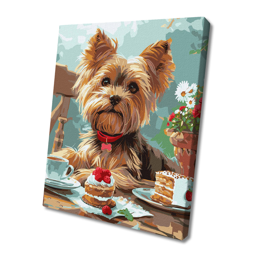 Painting by Numbers kit A yorkie's tea party KHO6629