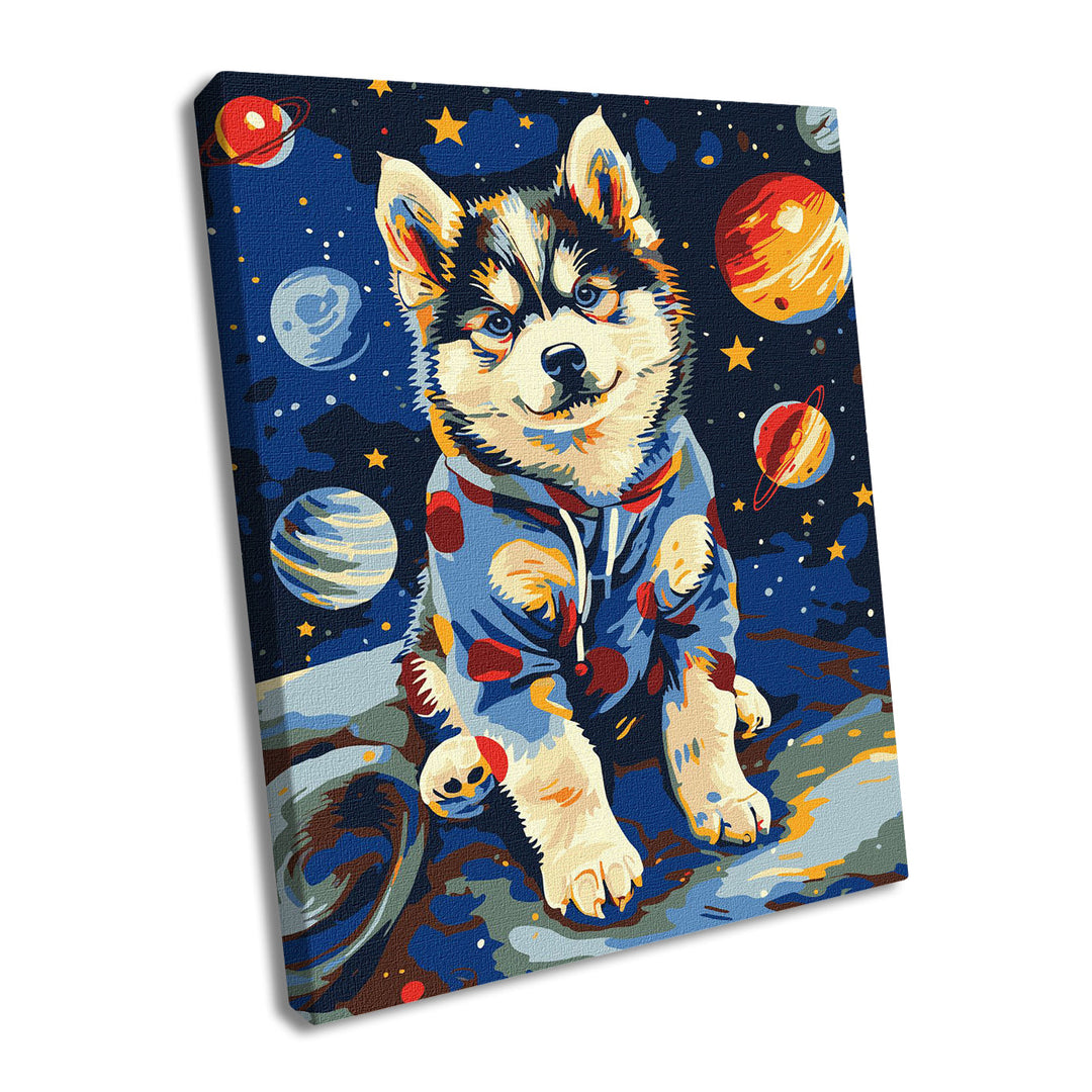 Painting by Numbers kit Cosmic husky KHO6645