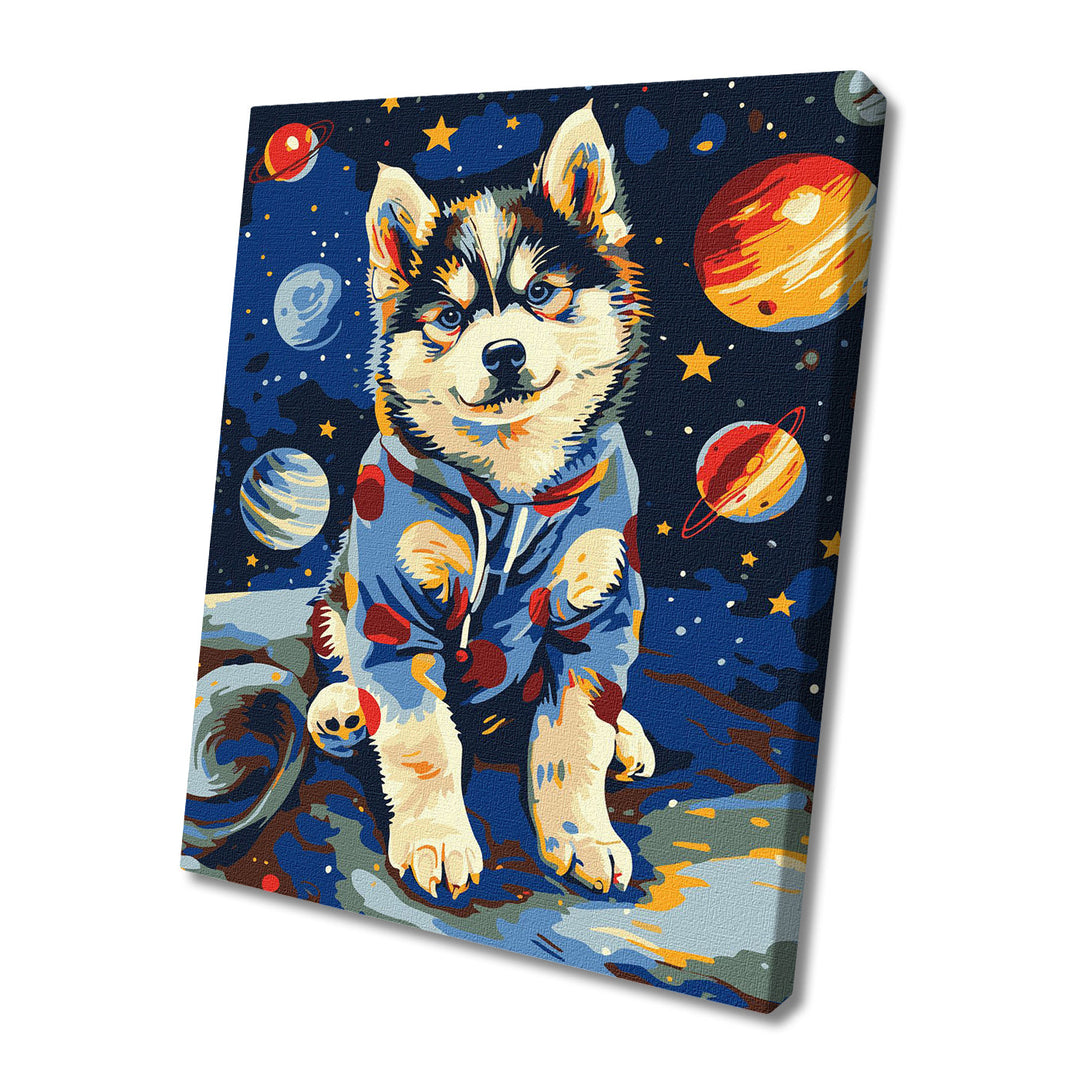 Painting by Numbers kit Cosmic husky KHO6645