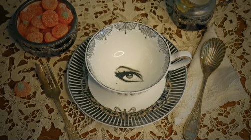 Elvira Silver Screen Teacup and Saucer