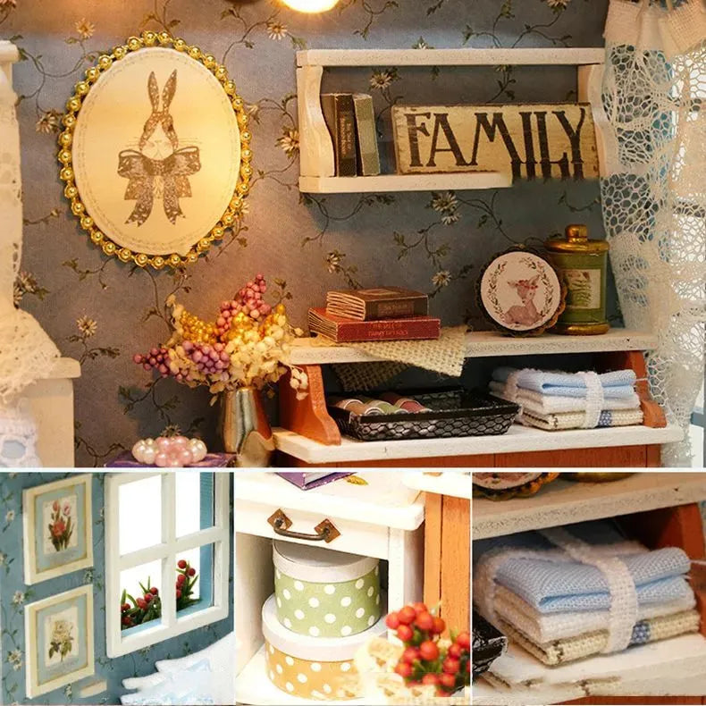 Miniature Wizardi Roombox Kit - Summer Terrace Dollhouse Kit