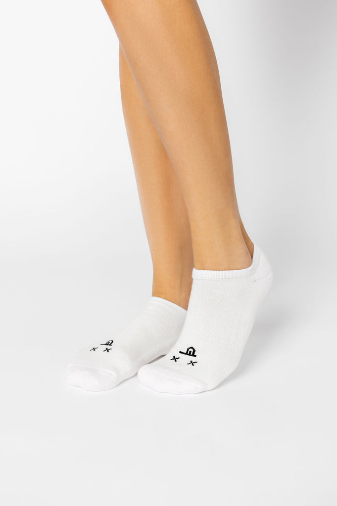 Dead Face Low Rise Socks - White