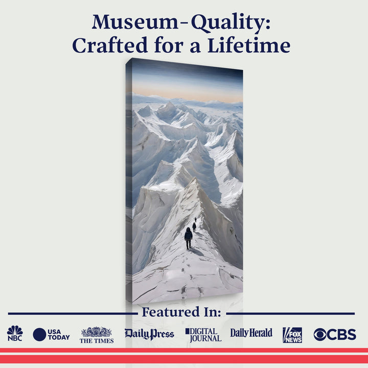 Snow Mountain Abstract Wall Art