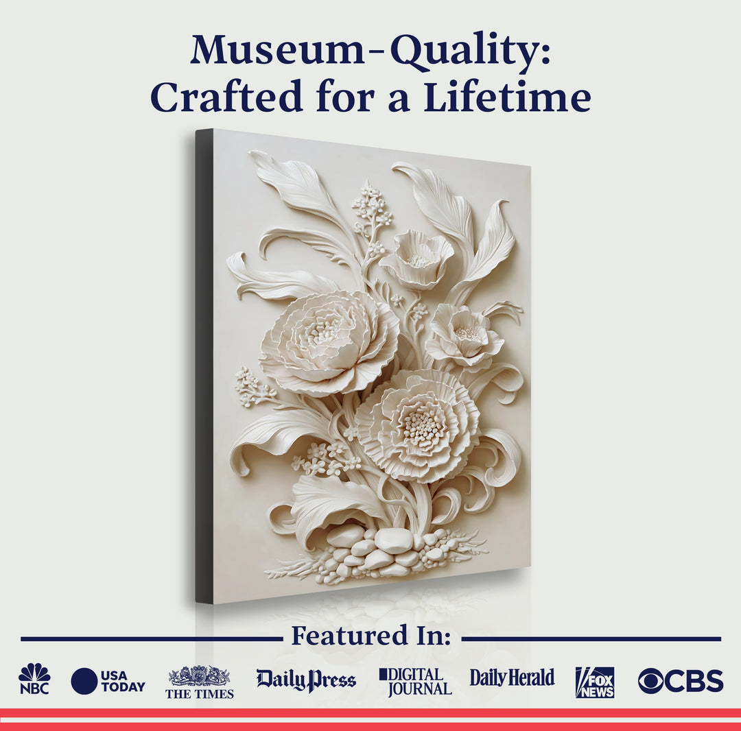 3D Minimalist Flower Wall Art