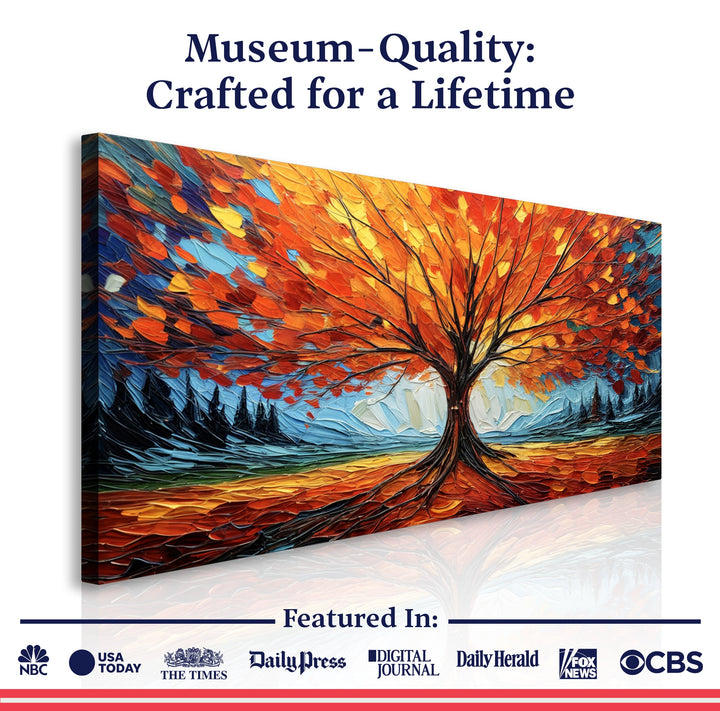 Autumn Fire Impasto Wall Art