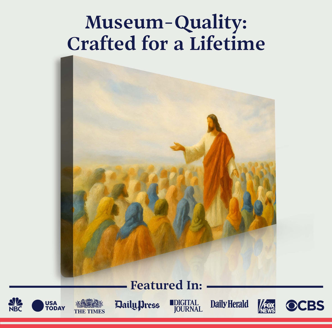 Jesus Speaking To Crowd Faith Wall Art II