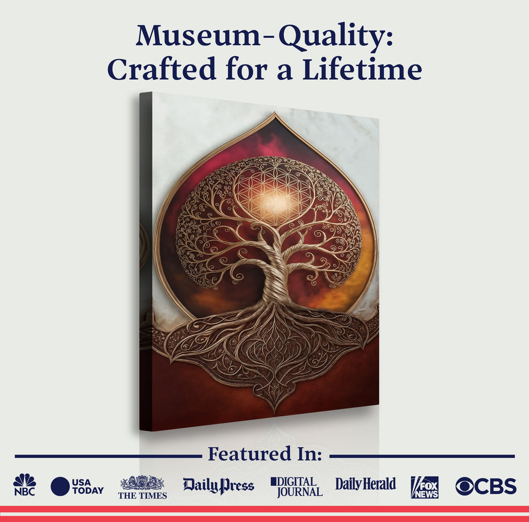 Tree of Life: Sacred Geometry Abstract Wall Art