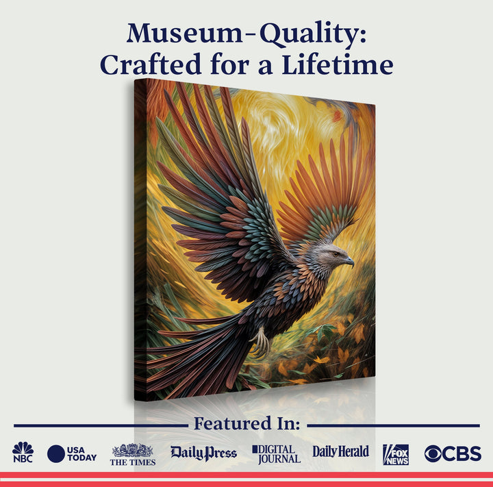 Flight Of Fancy Bird Impasto Wall Art