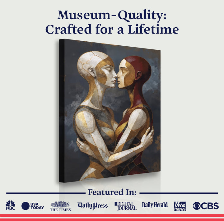 Embrace of Geometry Abstract Wall Art