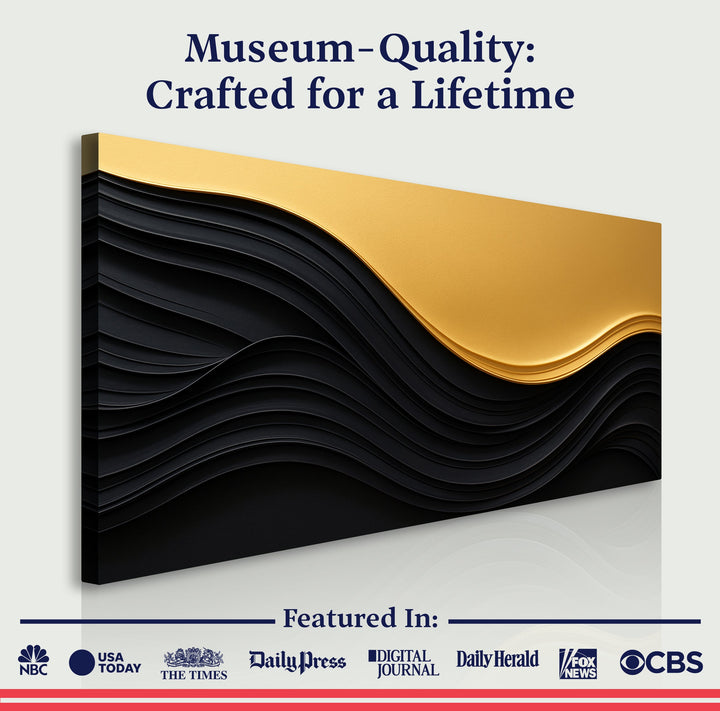 Black And Gold Minimalist Abstract VI