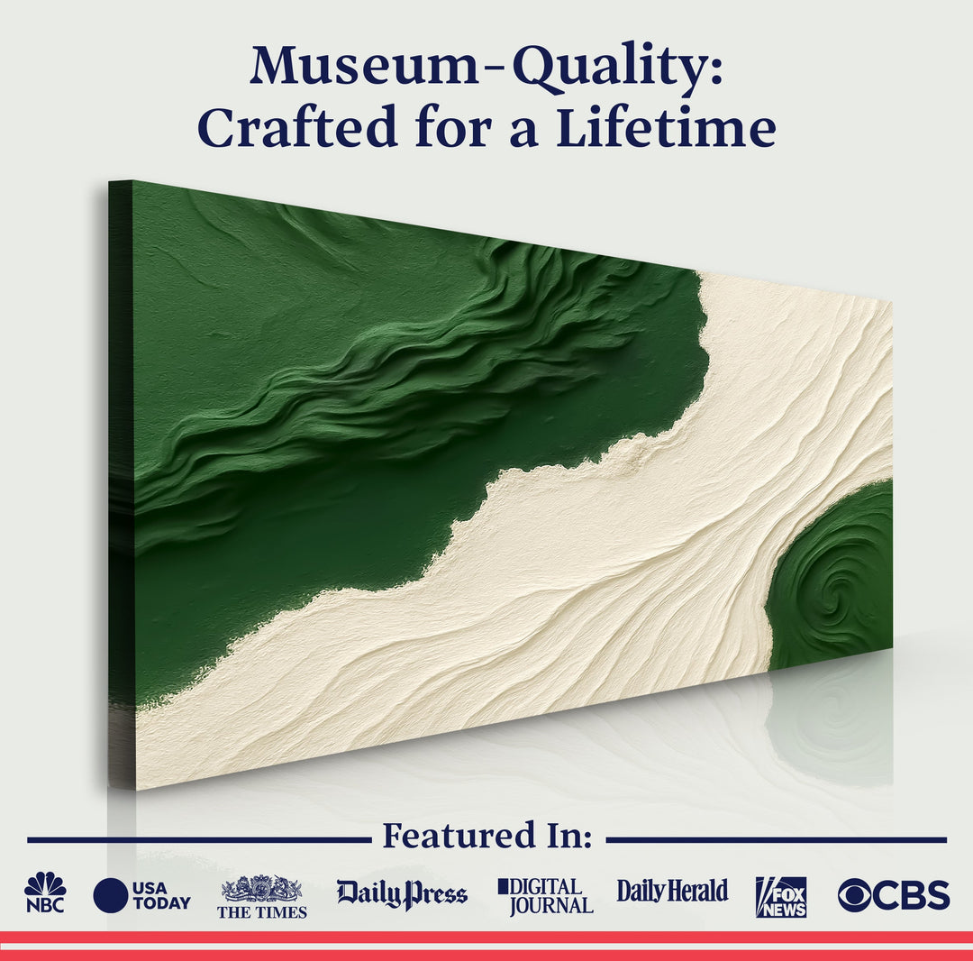 Green Rivers Abstract Wall Art X