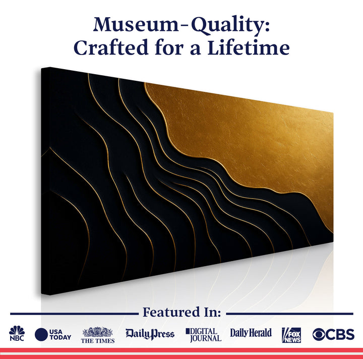 Black And Gold Minimalist Abstract IX