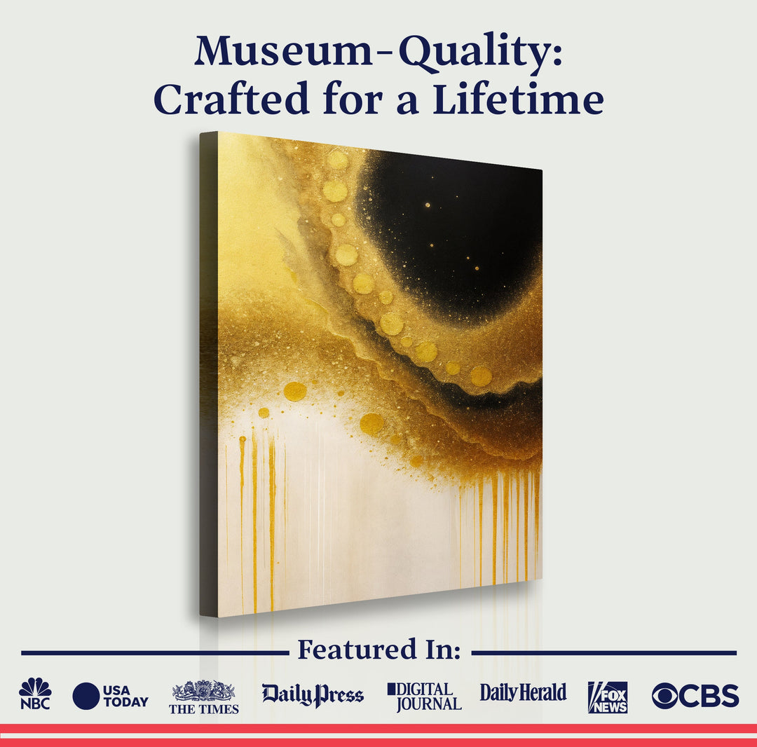 Minimalist Black and Gold Wall Art