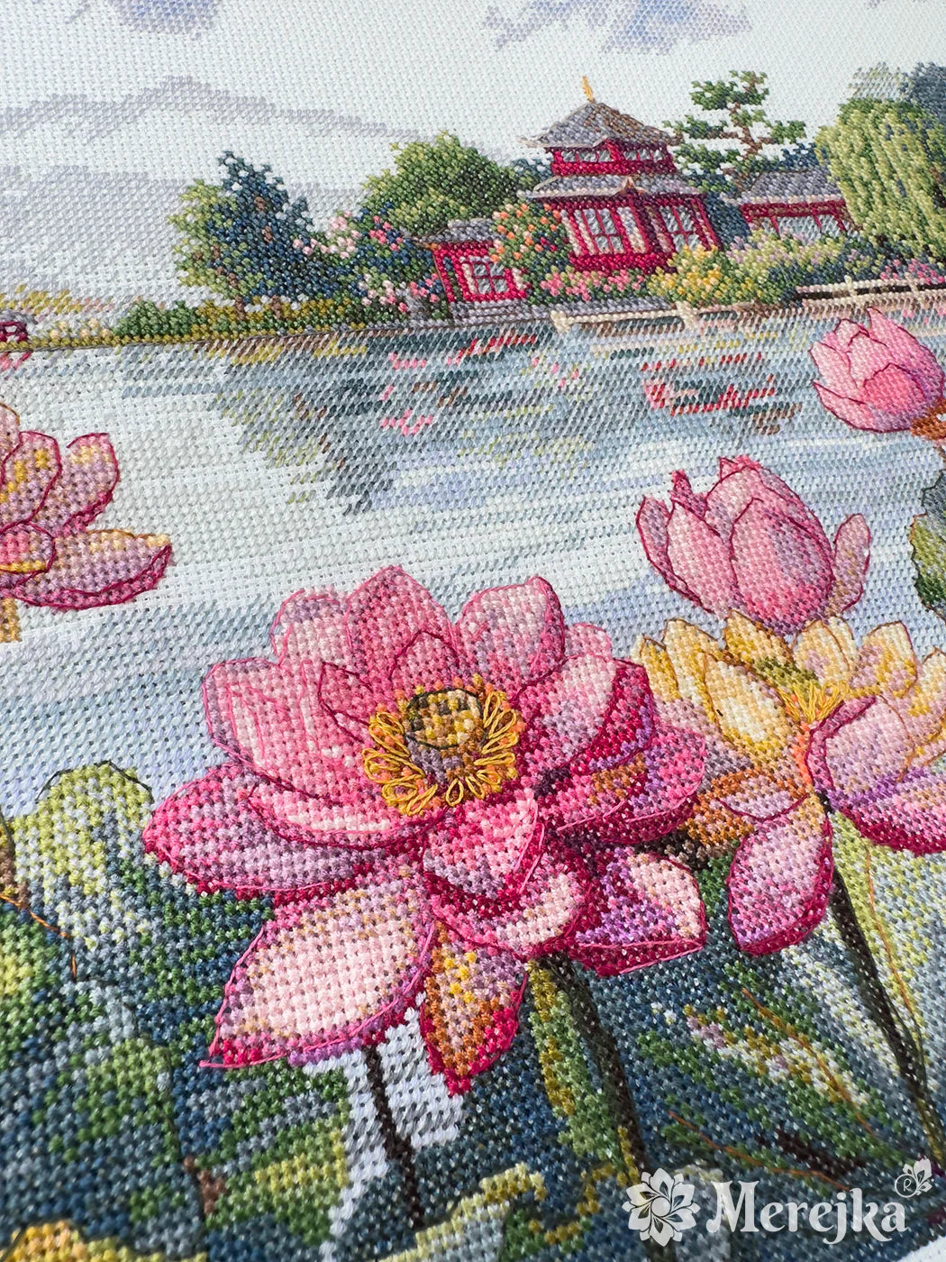 Lotus Dreams Counted Cross Stitch Kit by Merejka K-281