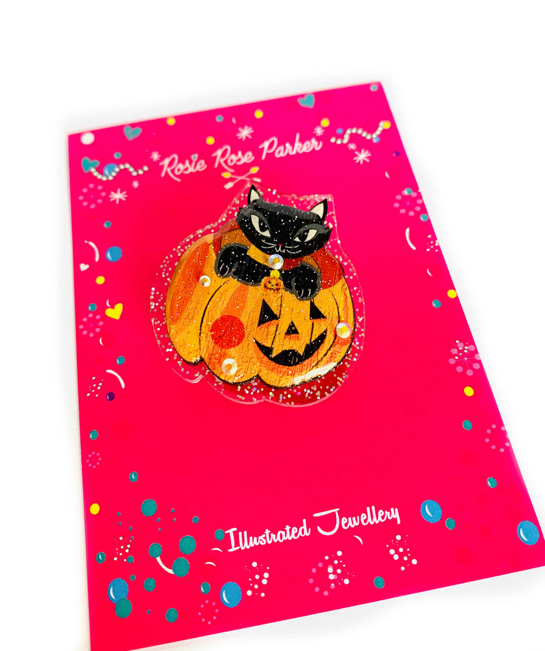 Little Pumpkin Cat Brooch by Rosie Rose Parker