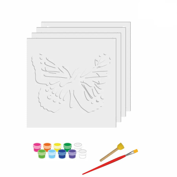 Rosa Talent Butterfly 3D Painting on Primed Fiberboard Set. Create Your DIY Decoration. 4 Layers. 6.69*6.69 inches.