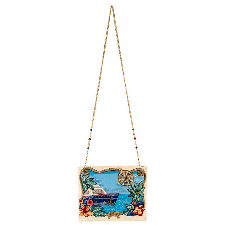 Open Waters Beaded Nautical Crossbody Clutch Handbag