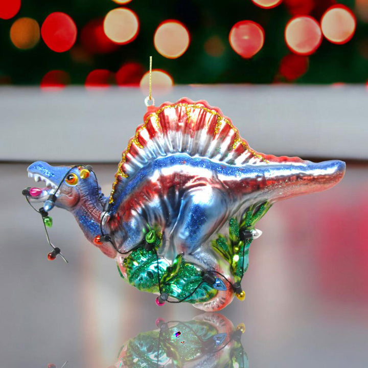 7.5" Dinosaur w/Lights Ornament by December Diamonds 