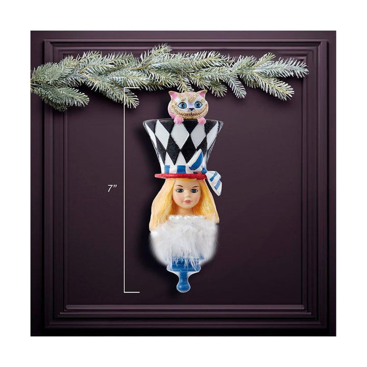 7" Holly Hats&trade; Alice Hat Ornament by Kurt Adler image 7