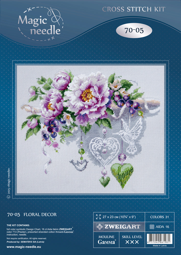 Floral Decor 70-05 Counted Cross-Stitch Kit