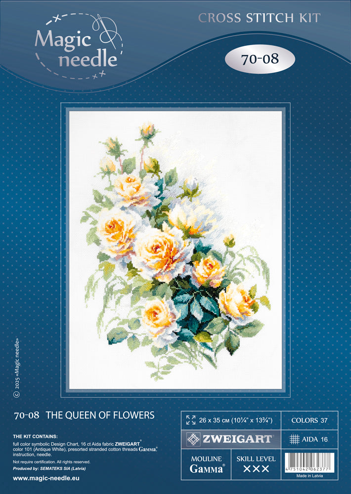 The Queen of Flowers 70-08 Counted Cross-Stitch Kit