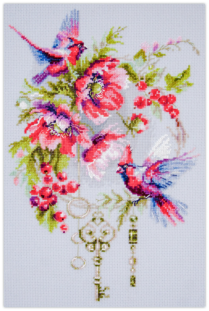 Keys to Be Happy Counted Cross Stitch Kit by Magic Needle 70-20