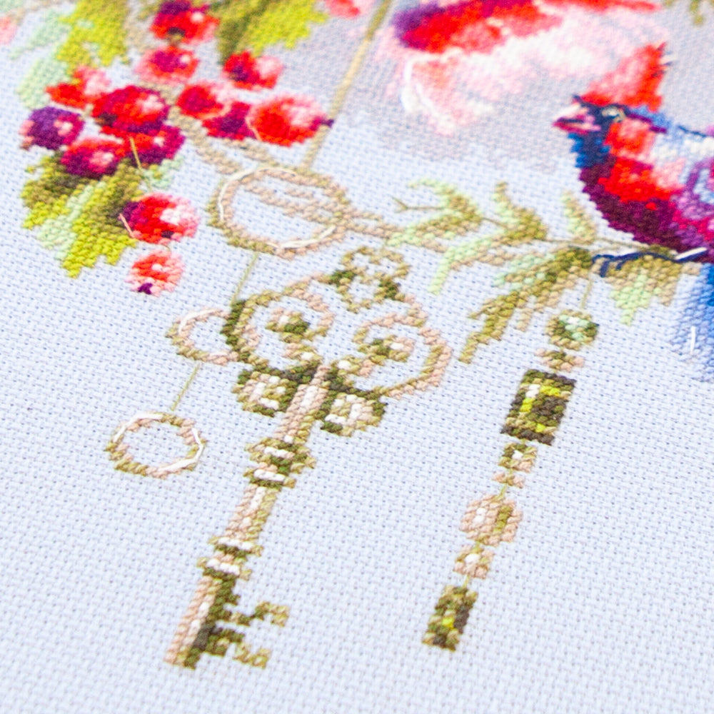Keys to Be Happy Counted Cross Stitch Kit by Magic Needle 70-20