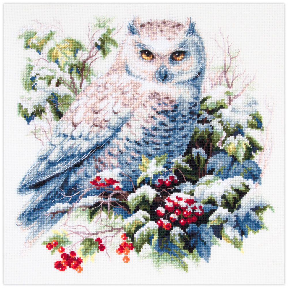 Snowy Owl Counted Cross Stitch Kit by Magic Needle 70-24