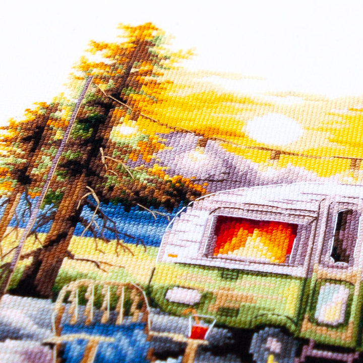 Our Weekend Counted Cross Stitch Kit by Magic Needle 70-26