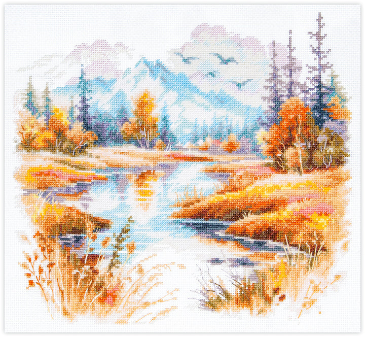 Silence and Coolness Counted Cross Stitch Kit by Magic Needle 70-27