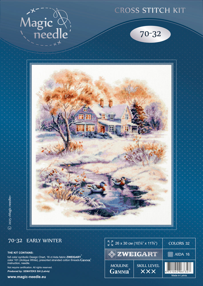 Early Winter Counted Cross Stitch Kit by Magic Needle 70-32
