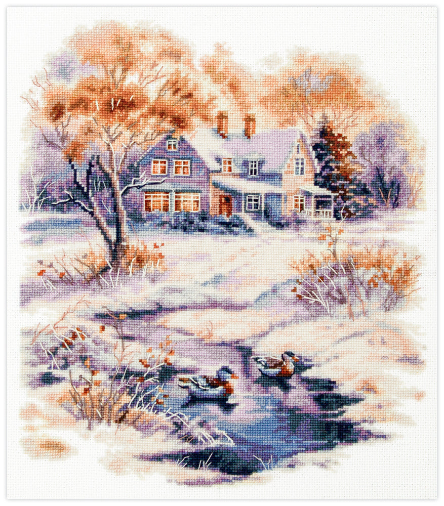 Early Winter Counted Cross Stitch Kit by Magic Needle 70-32