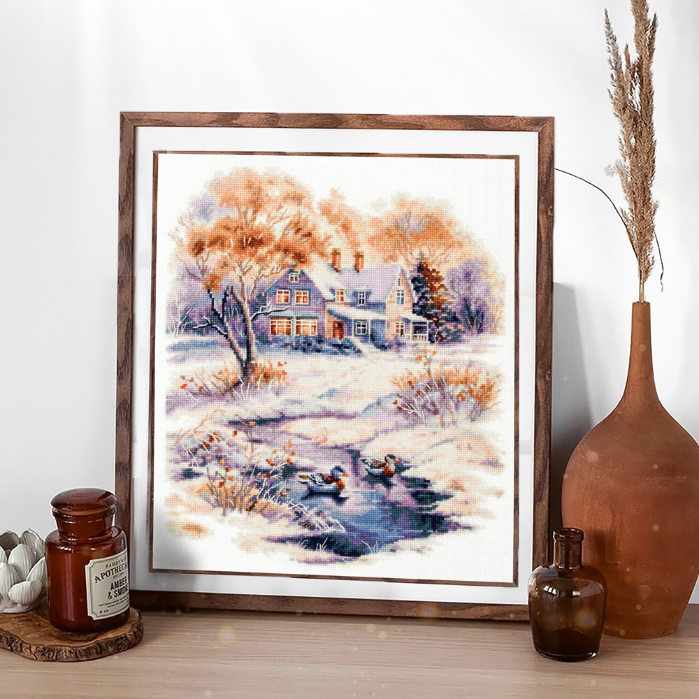 Early Winter Counted Cross Stitch Kit by Magic Needle 70-32