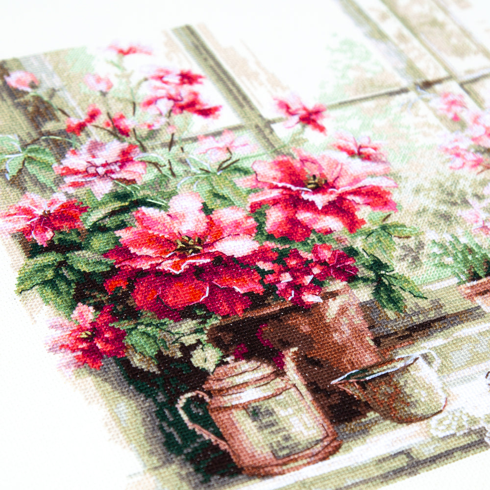 Morning in Rosy Tones Counted Cross Stitch Kit by Magic Needle 70-34