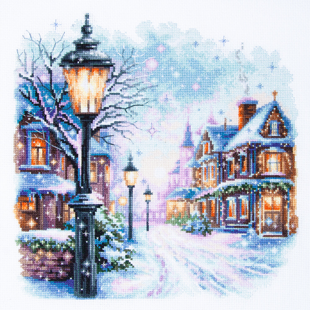 Snow in the City Counted Cross Stitch Kit by Magic Needle 70-35