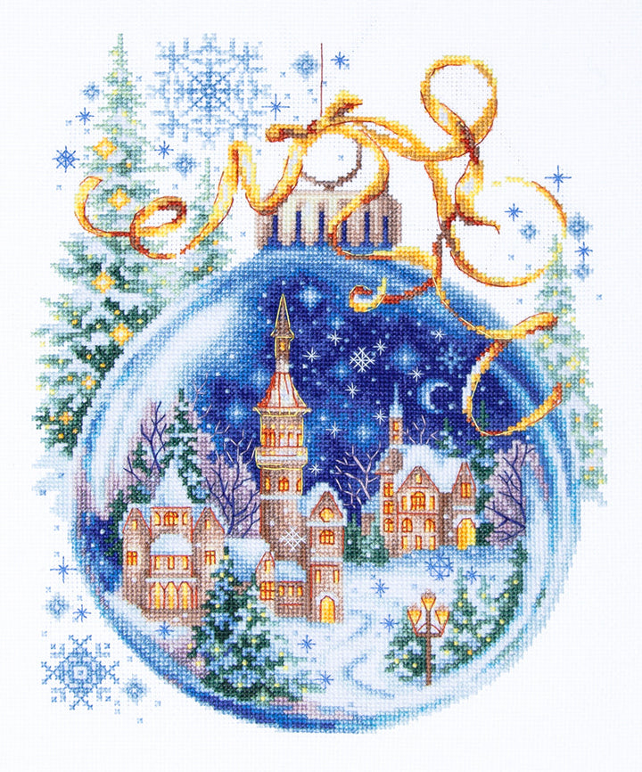 Christmas Bauble Counted Cross Stitch Kit by Magic Needle 70-37